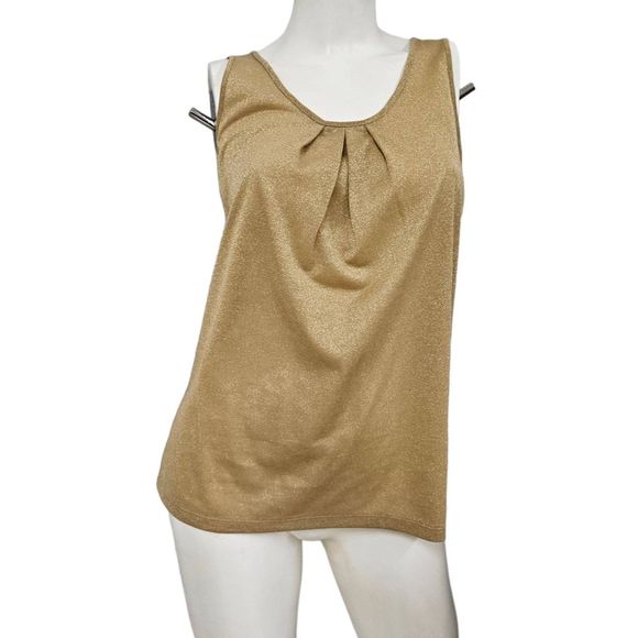 J. Crew Factory Tops - J. Crew Gold Sparkly Sleeveless Blouse small